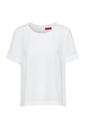 Top HUGO Short Sleeved Białe Damskie (Pl04821)